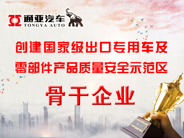 創(chuàng)建國(guó)家級(jí)出口示范區(qū)骨干企業(yè)—通亞汽車一路前行